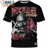 Michael Jordan 23 Signed Chicago Bulls Vintage T-Shirt, Present For Basketball Lover