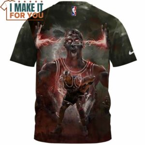 Michael Jordan 3D Art Black Jersey Fullprinted T Shirt 2