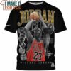 Michael Jordan 6 Rings Chicago Bull 23 Black T-Shirt, Present For Basketball Lover