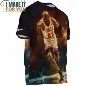 Michael Jordan Crossover Art Fullprinted T Shirt 3