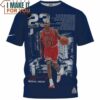 Michael Jordan History of the GOAT Navy T-Shirt, Present For Basketball Lover