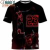 Michael Jordan Line Art Slam Dunk Fullprinted T-Shirt, Present For Basketball Lover
