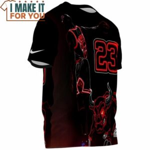 Michael Jordan Line Art Slam Dunk Fullprinted T Shirt 3