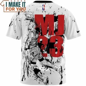 Michael Jordan MJ 23 Splash Slam Dunk White T Shirt 2