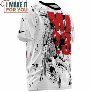 Michael Jordan MJ 23 Splash Slam Dunk White T Shirt 3