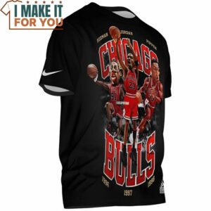 Michael Jordan Scottie Pippen Dennis Rodman Slam Dunk T Shirt 2