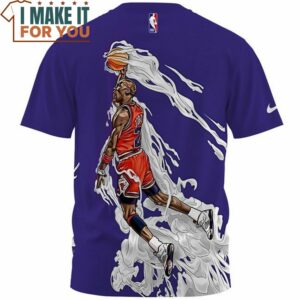 Michael Jordan Slam Dunk Cartoon Art for Fan T Shirt 2