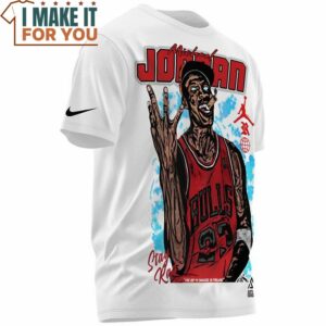 Michael Jordan Street Art White T Shirt 2