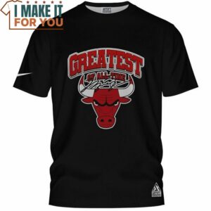 Michael Jordan The Greatest of All Time Bull Logo T Shirt 3