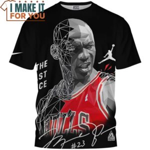 Michael Jordan The Last Dance Signed Mirror Art Shirt 2