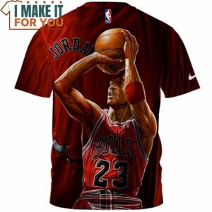 Michael Jordan Three Point Art Fullprinted T Shirt 2