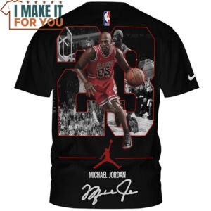 Michael Jordan The Last Dance Signed Mirror Art Shirt 3
