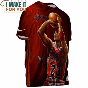 Michael Jordan Three Point Art Fullprinted T Shirt 3