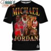 Michael Jordan Vintage Black T-Shirt, Gift Idea For Nba Fan