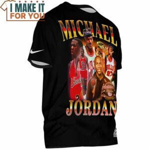 Michael Jordan Vintage Black T Shirt 2