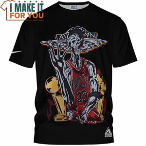 Michael Jordan the GOAT Iron Man Black T Shirt 2