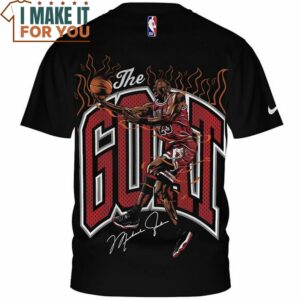 Michael Jordan the GOAT Iron Man Black T Shirt 3