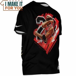 Michael Jordan Zombie Man Horror Black T Shirt 4