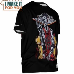 Michael Jordan the GOAT Iron Man Black T Shirt 4