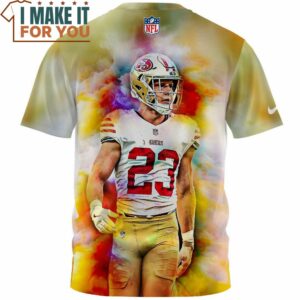 Christian McCaffrey x San Francisco 49ers Colorful Fullprinted T Shirt 2