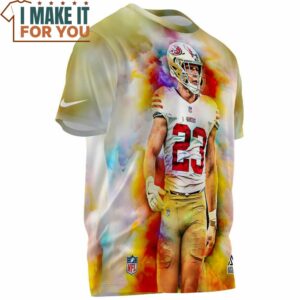 Christian McCaffrey x San Francisco 49ers Colorful Fullprinted T Shirt 3