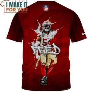Fred Warner x San Francisco 49ers Watercolor Art Fullprinted T Shirt 2 1