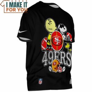 San Francisco 49ers Snoopy Team Crew T Shirt 2 1