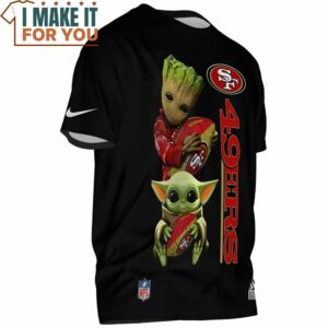 San Francisco 49ers x Groot x Baby Yoda Fan T Shirt 2 1