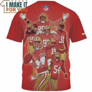San Francisco 49ers Team Valor Red T Shirt 2 1