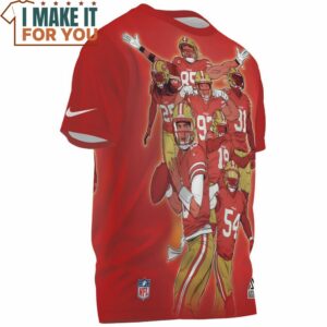 San Francisco 49ers Team Valor Red T Shirt 3 1