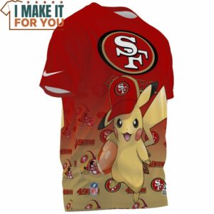 San Francisco 49ers x Pikachu True Fan Fullprinted T Shirt 3 1