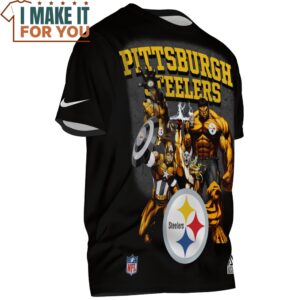 pittsburgh steelers black t shirt 2 4