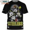 Pittsburgh Steelers Snoopy And Friends Team Up T-Shirt, Steelers Football Gifts