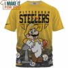 Pittsburgh Steelers x Super Mario Champion Cup Fullprinted T-Shirt, Gifts For Steelers Fans