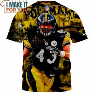 troy polamalu x pittsburgh steelers fullprinted t shirt 1 1