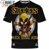 Pittsburgh Steelers Deadpool Kick Some Ass T-Shirt, Ultimate Steelers Fan Gift