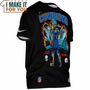 Dallas Cowboys Diggs Island Flame Graphic T Shirt 2