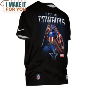 Dallas Cowboys Captain America T Shirt 2