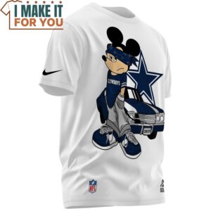Dallas Cowboys Cool Mickey Ride Classic Car T Shirt 2
