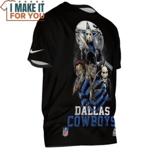 Dallas Cowboys Horror Character Team Up T Shirt 2