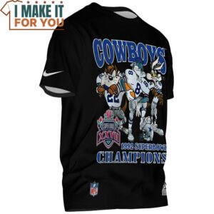 Dallas Cowboys Looney Tunes Teams 1992 Superbowl Champions T Shirt 2