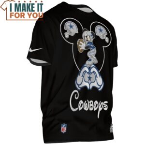 Dallas Cowboys Mickey Play Football T Shirt 2