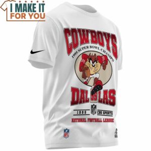 Dallas Cowboys Tasmanian Devil 1995 Super Bowl Champs T Shirt 2