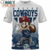 Dallas Cowboys x Super Mario Champions 3D T-Shirt, Dallas Cowboys Gifts for Men