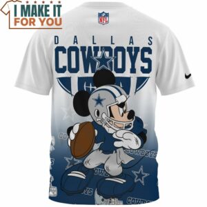 Dallas Cowboys x Mickey Play Football Fullprinted T Shirt 2