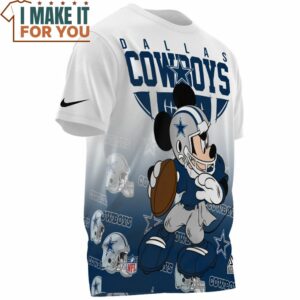 Dallas Cowboys x Mickey Play Football Fullprinted T Shirt 3