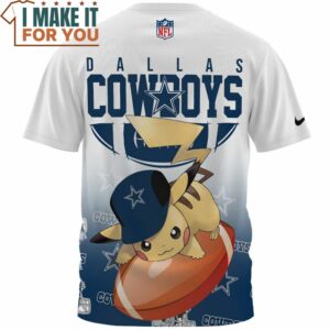 Dallas Cowboys x Pikachu Play Football Fullprinted T Shirt 2