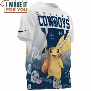 Dallas Cowboys x Pikachu True Fan Fullprinted T Shirt 3