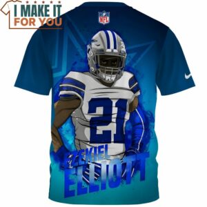 Ezekiel Elliott x Dallas Cowboys Cartoon Fullprinted T Shirt 2