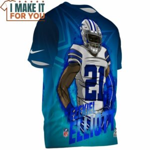 Ezekiel Elliott x Dallas Cowboys Cartoon Fullprinted T Shirt 3